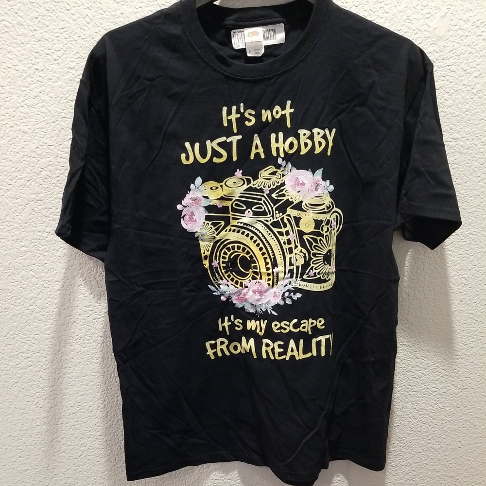 Just a Hobby T Shirt Large Black